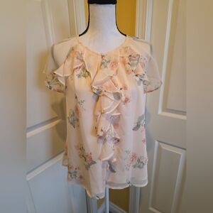 LOFT FLORAL BLOUSE, SIZE S